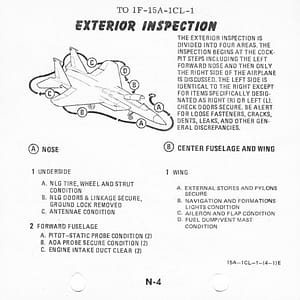 F-15A Checklist