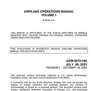 Embraer E190 - Airplane Operations Manual